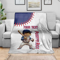 Custom Baseball Puerto Rico Blanket Coqui Mascot - Dynamic Style