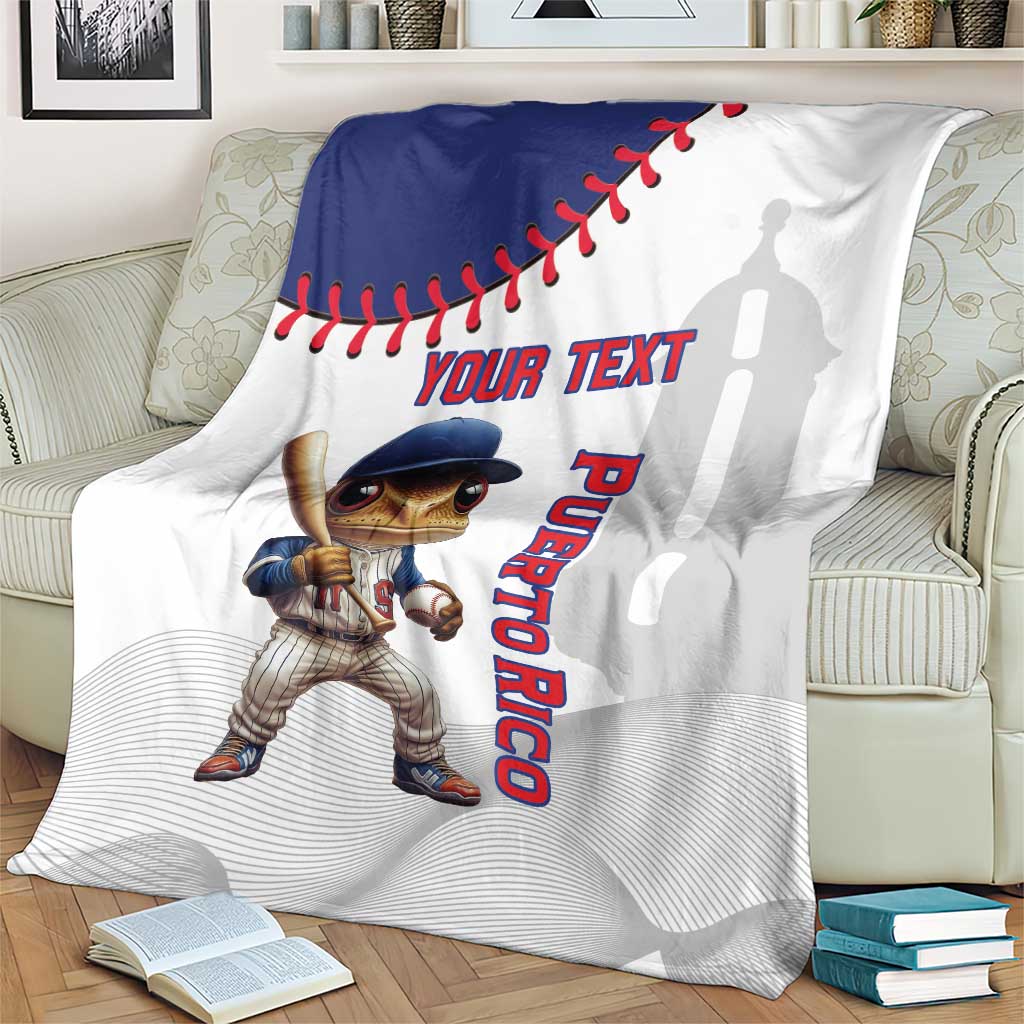 Custom Baseball Puerto Rico Blanket Coqui Mascot - Dynamic Style