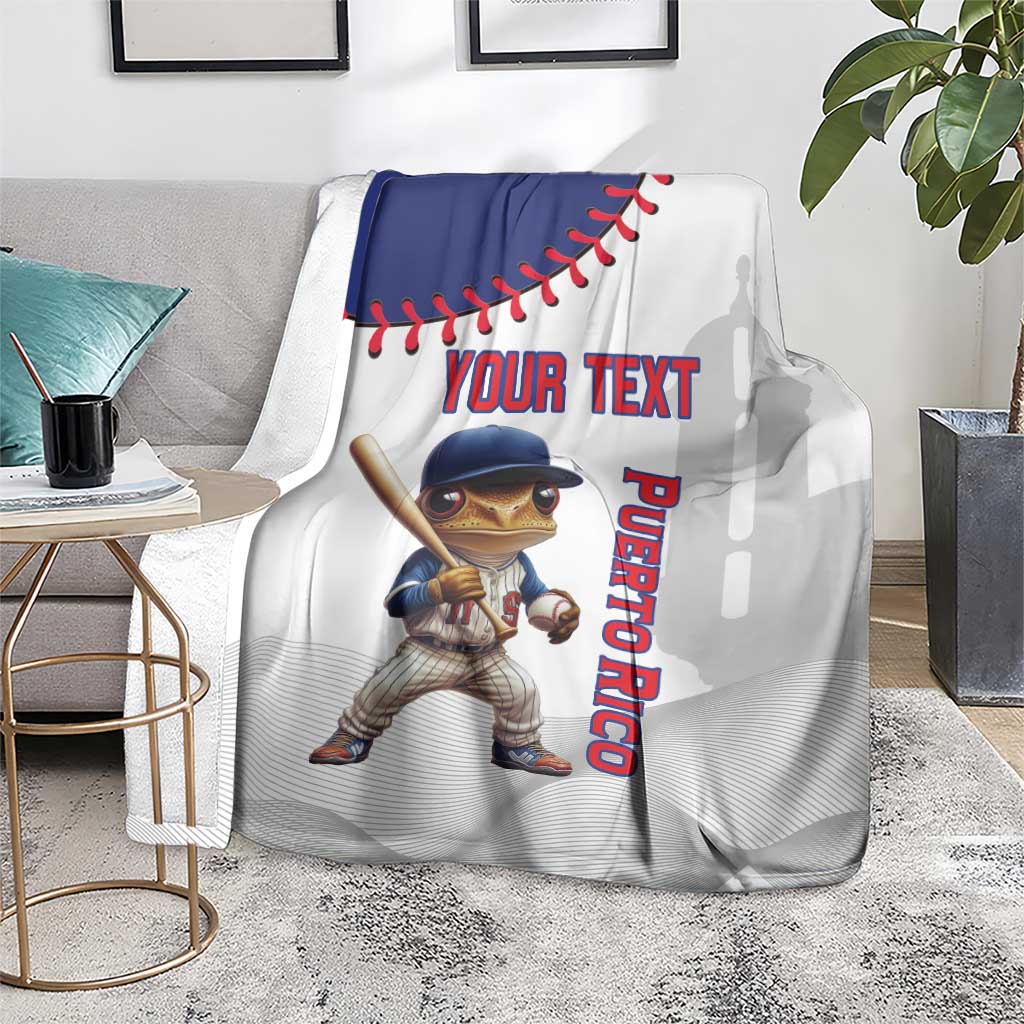 Custom Baseball Puerto Rico Blanket Coqui Mascot - Dynamic Style