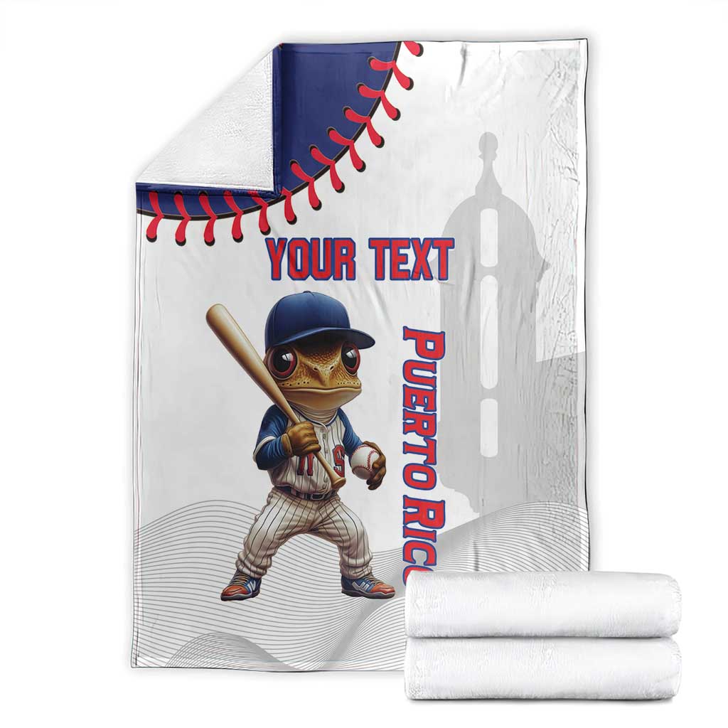 Custom Baseball Puerto Rico Blanket Coqui Mascot - Dynamic Style