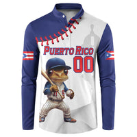 Custom Baseball Puerto Rico Button Sweatshirt Coqui Mascot - Dynamic Style - Wonder Print Shop
