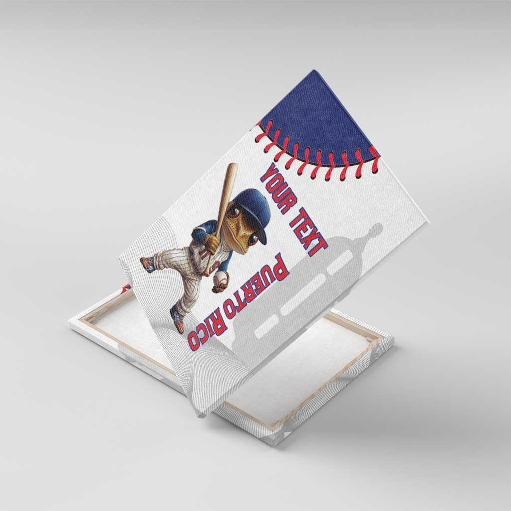 Custom Baseball Puerto Rico Canvas Wall Art Coqui Mascot - Dynamic Style - Wonder Print Shop