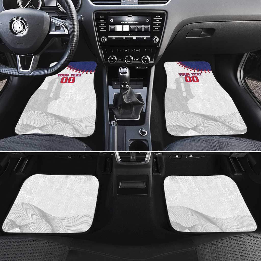 Custom Baseball Puerto Rico Car Mats Coqui Mascot - Dynamic Style - Wonder Print Shop