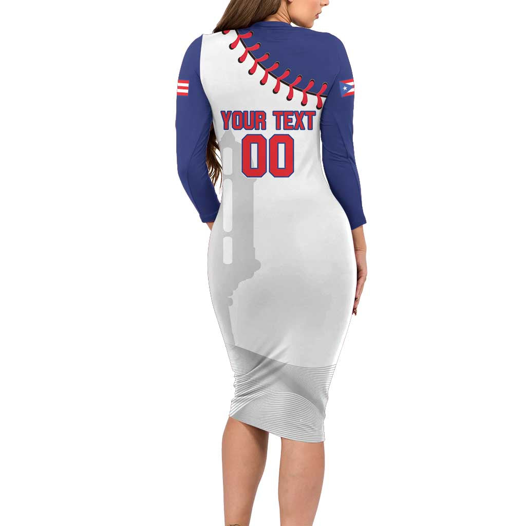 Custom Baseball Puerto Rico Family Matching Long Sleeve Bodycon Dress and Hawaiian Shirt Coqui Mascot - Dynamic Style - Wonder Print Shop