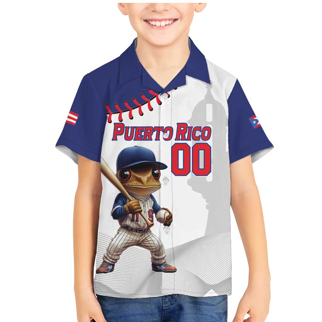 Custom Baseball Puerto Rico Family Matching Mermaid Dress and Hawaiian Shirt Coqui Mascot - Dynamic Style - Wonder Print Shop