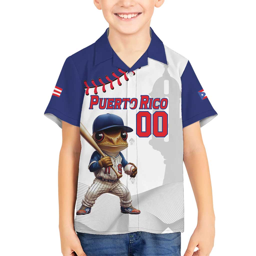 Custom Baseball Puerto Rico Family Matching Tank Maxi Dress and Hawaiian Shirt Coqui Mascot - Dynamic Style - Wonder Print Shop