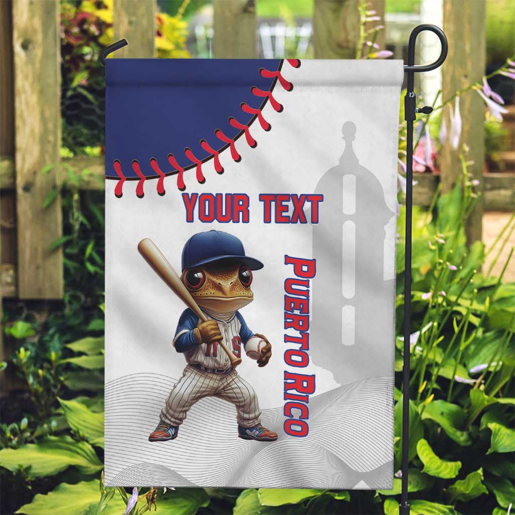 Custom Baseball Puerto Rico Garden Flag Coqui Mascot - Dynamic Style - Wonder Print Shop