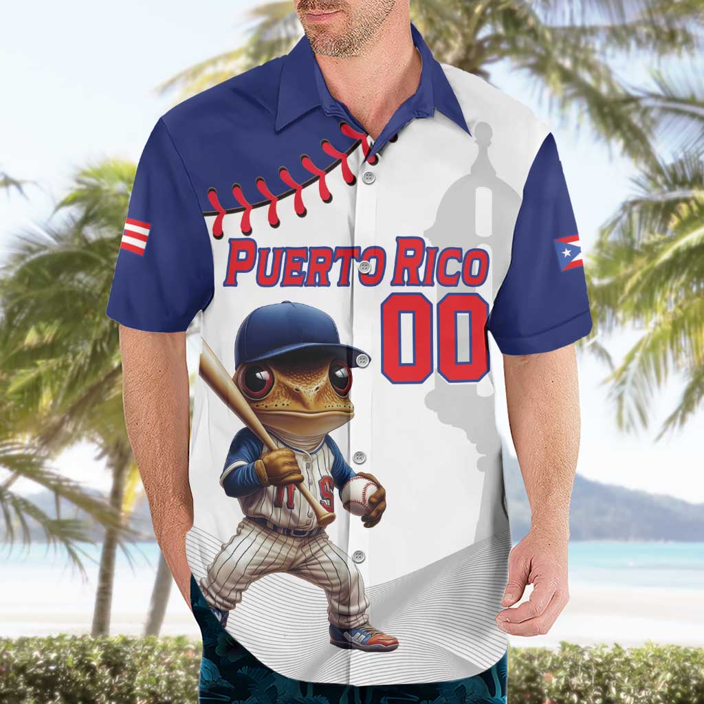 Custom Baseball Puerto Rico Hawaiian Shirt Coqui Mascot - Dynamic Style - Wonder Print Shop