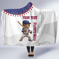 Custom Baseball Puerto Rico Hooded Blanket Coqui Mascot - Dynamic Style