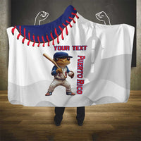 Custom Baseball Puerto Rico Hooded Blanket Coqui Mascot - Dynamic Style
