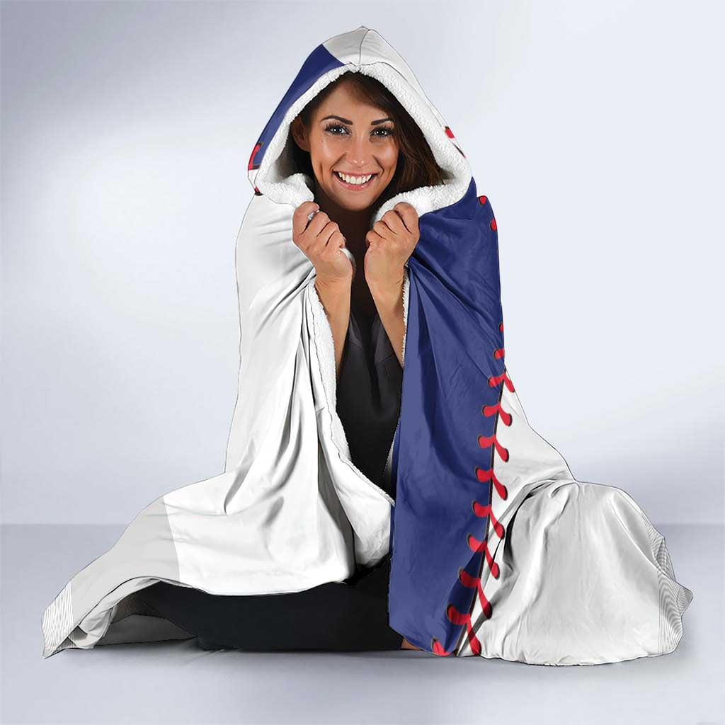 Custom Baseball Puerto Rico Hooded Blanket Coqui Mascot - Dynamic Style