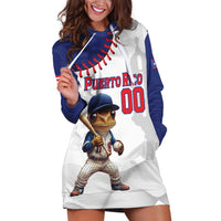 Custom Baseball Puerto Rico Hoodie Dress Coqui Mascot - Dynamic Style - Wonder Print Shop