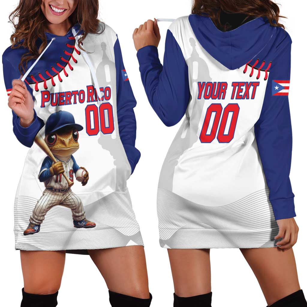 Custom Baseball Puerto Rico Hoodie Dress Coqui Mascot - Dynamic Style - Wonder Print Shop