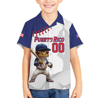 Custom Baseball Puerto Rico Kid Hawaiian Shirt Coqui Mascot - Dynamic Style - Wonder Print Shop
