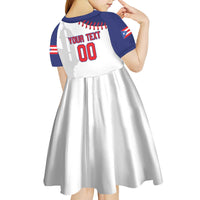 Custom Baseball Puerto Rico Kid Short Sleeve Dress Coqui Mascot - Dynamic Style - Wonder Print Shop