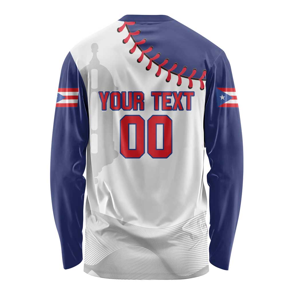 Custom Baseball Puerto Rico Long Sleeve Shirt Coqui Mascot - Dynamic Style - Wonder Print Shop