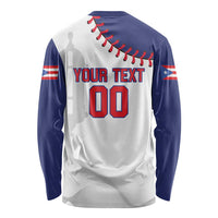 Custom Baseball Puerto Rico Long Sleeve Shirt Coqui Mascot - Dynamic Style - Wonder Print Shop