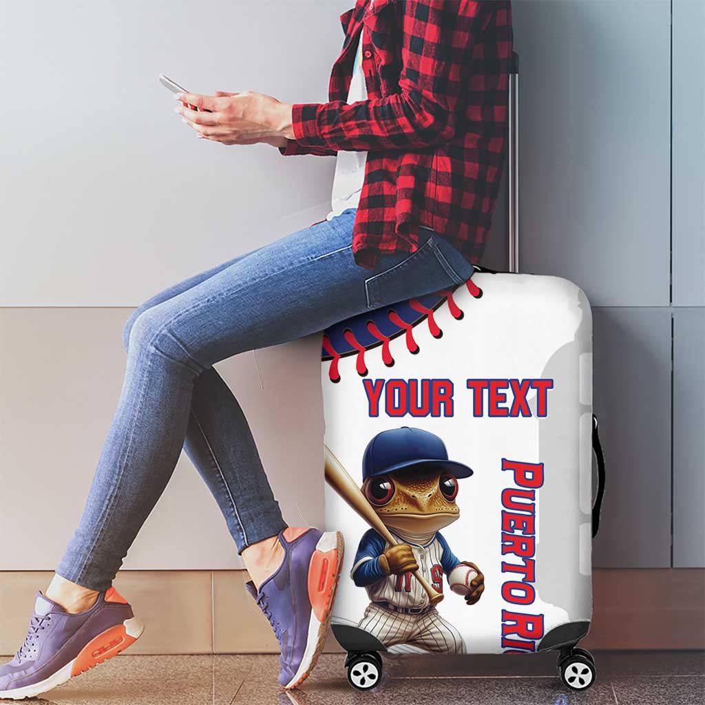 Custom Baseball Puerto Rico Luggage Cover Coqui Mascot - Dynamic Style - Wonder Print Shop