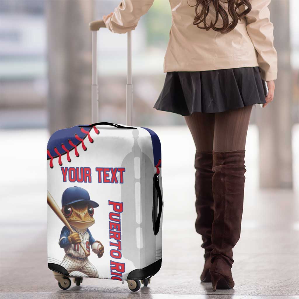 Custom Baseball Puerto Rico Luggage Cover Coqui Mascot - Dynamic Style - Wonder Print Shop
