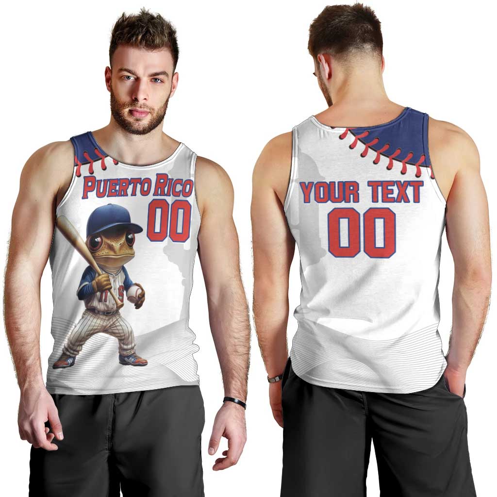 Custom Baseball Puerto Rico Men Tank Top Coqui Mascot - Dynamic Style - Wonder Print Shop