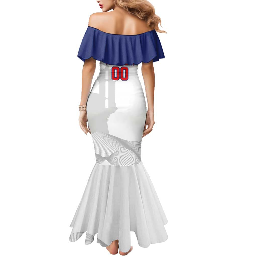 Custom Baseball Puerto Rico Mermaid Dress Coqui Mascot - Dynamic Style - Wonder Print Shop