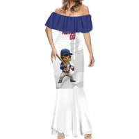 Custom Baseball Puerto Rico Mermaid Dress Coqui Mascot - Dynamic Style - Wonder Print Shop