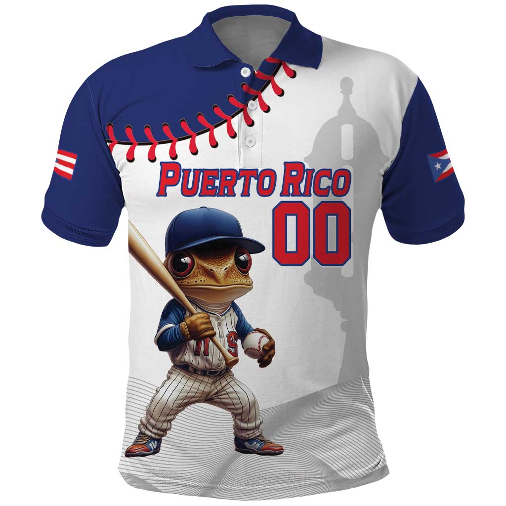 Custom Baseball Puerto Rico Polo Shirt Coqui Mascot - Dynamic Style - Wonder Print Shop