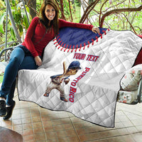 Custom Baseball Puerto Rico Quilt Coqui Mascot - Dynamic Style - Wonder Print Shop
