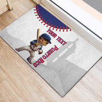 Custom Baseball Puerto Rico Rubber Doormat Coqui Mascot - Dynamic Style - Wonder Print Shop