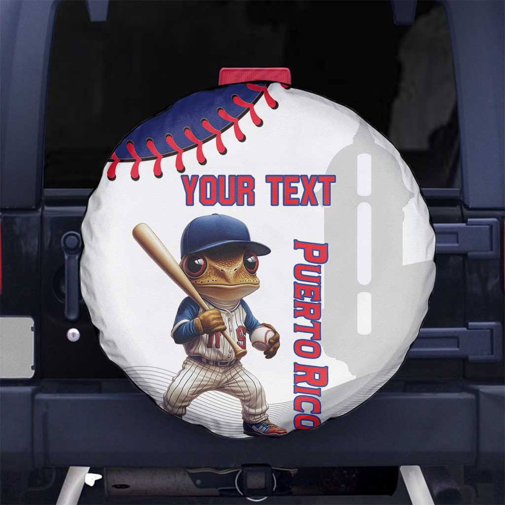 Custom Baseball Puerto Rico Spare Tire Cover Coqui Mascot - Dynamic Style - Wonder Print Shop