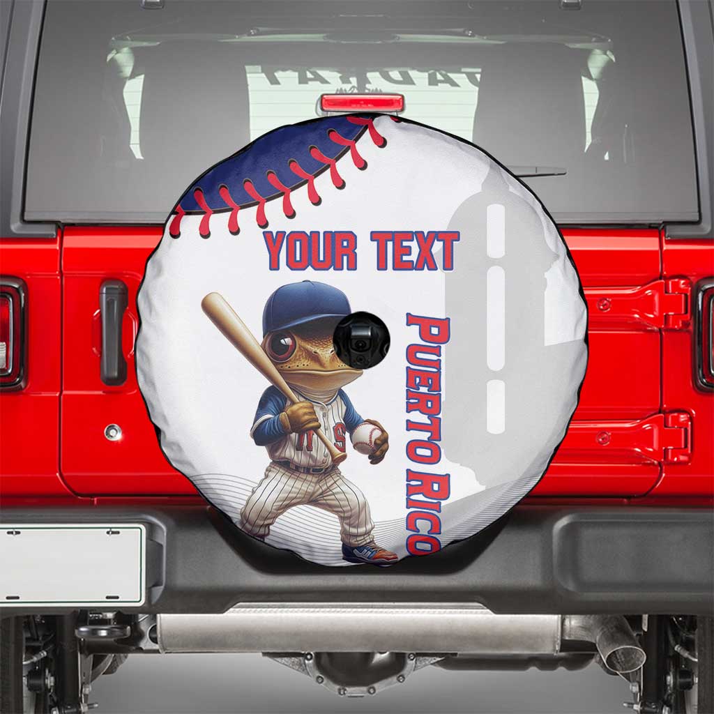 Custom Baseball Puerto Rico Spare Tire Cover Coqui Mascot - Dynamic Style - Wonder Print Shop