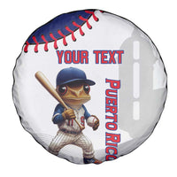 Custom Baseball Puerto Rico Spare Tire Cover Coqui Mascot - Dynamic Style - Wonder Print Shop