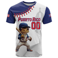 Custom Baseball Puerto Rico T Shirt Coqui Mascot - Dynamic Style - Wonder Print Shop