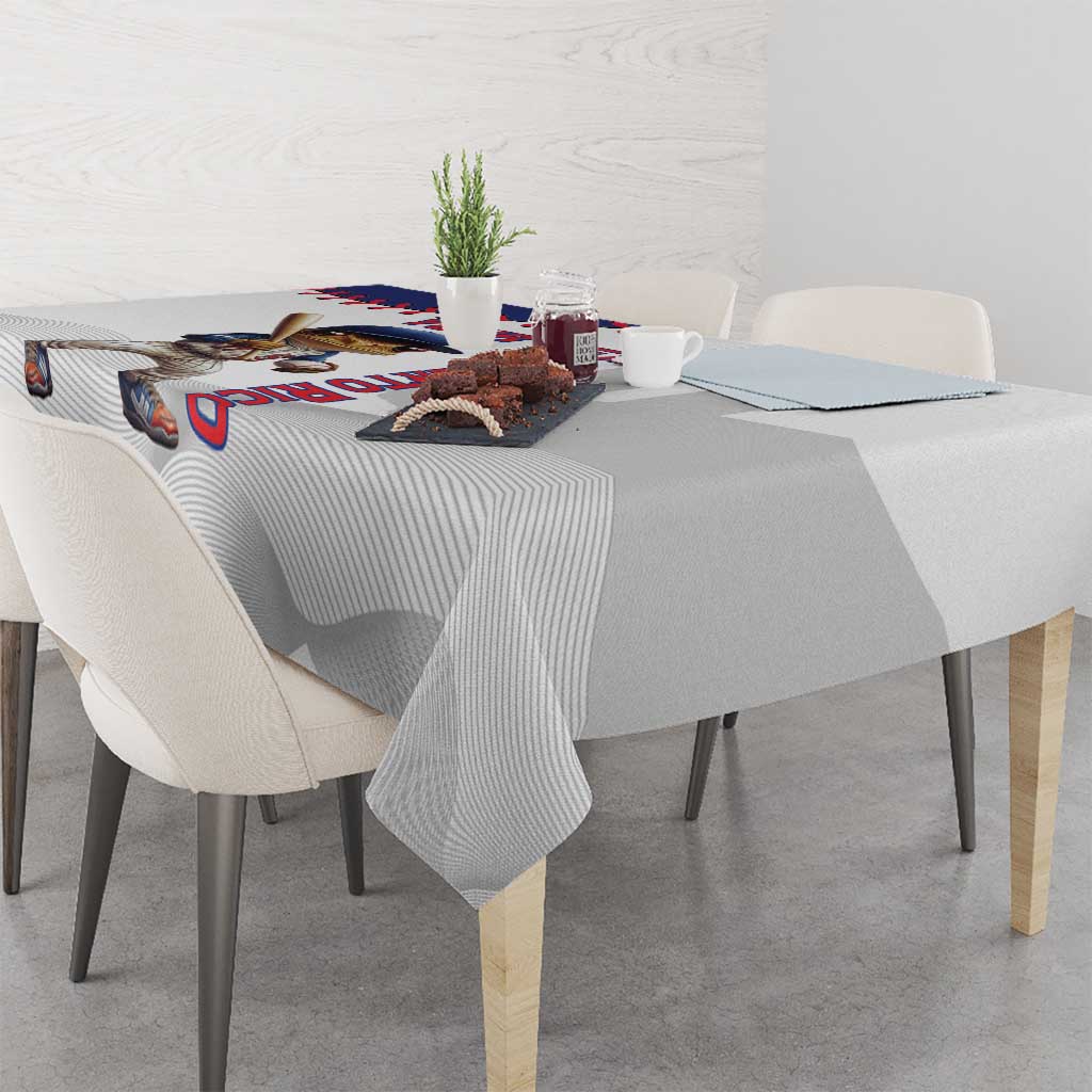 Custom Baseball Puerto Rico Tablecloth Coqui Mascot - Dynamic Style - Wonder Print Shop