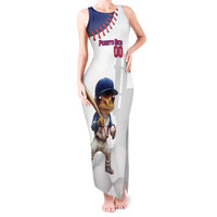 Custom Baseball Puerto Rico Tank Maxi Dress Coqui Mascot - Dynamic Style - Wonder Print Shop