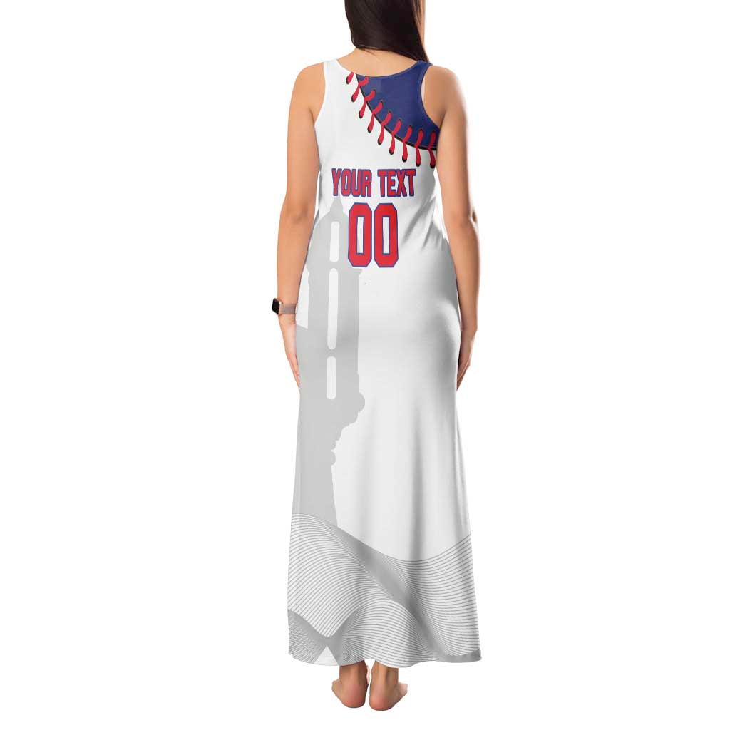 Custom Baseball Puerto Rico Tank Maxi Dress Coqui Mascot - Dynamic Style - Wonder Print Shop