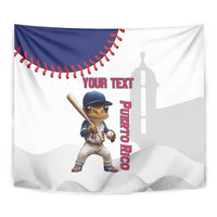 Custom Baseball Puerto Rico Tapestry Coqui Mascot - Dynamic Style - Wonder Print Shop