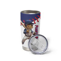 Custom Baseball Puerto Rico Tumbler Cup Coqui Mascot - Dynamic Style - Wonder Print Shop