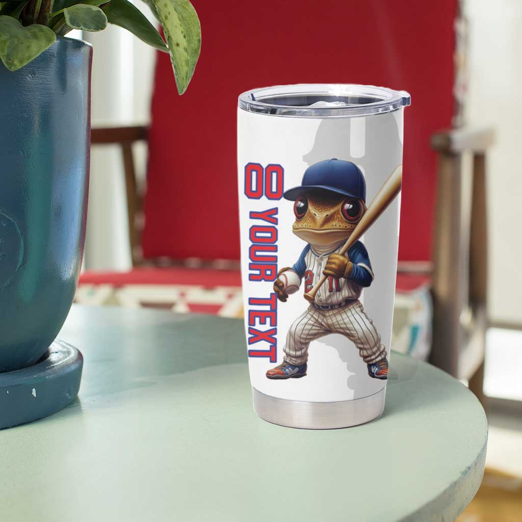 Custom Baseball Puerto Rico Tumbler Cup Coqui Mascot - Dynamic Style - Wonder Print Shop