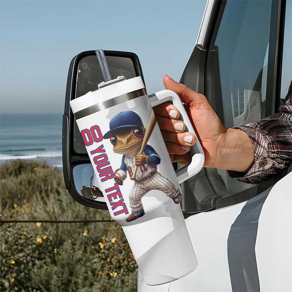 Custom Baseball Puerto Rico Tumbler With Handle Coqui Mascot - Dynamic Style - Wonder Print Shop
