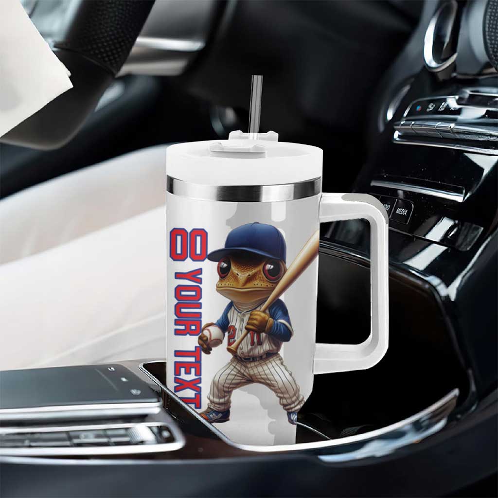 Custom Baseball Puerto Rico Tumbler With Handle Coqui Mascot - Dynamic Style - Wonder Print Shop