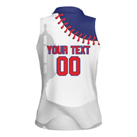 Custom Baseball Puerto Rico Women Sleeveless Polo Shirt Coqui Mascot - Dynamic Style - Wonder Print Shop