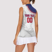 Custom Baseball Puerto Rico Women Sleeveless Polo Shirt Coqui Mascot - Dynamic Style - Wonder Print Shop