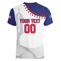 Custom Baseball Puerto Rico Women V-Neck T-Shirt Coqui Mascot - Dynamic Style - Wonder Print Shop