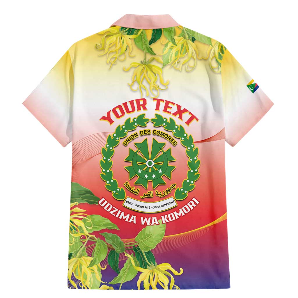 Personalized Comoros Family Matching Mermaid Dress and Hawaiian Shirt Coat Of Arms Mix Ylang Ylang Flower - Wonder Print Shop