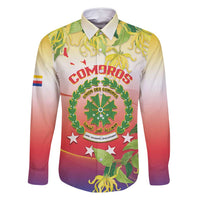 Personalized Comoros Family Matching Summer Maxi Dress and Hawaiian Shirt Coat Of Arms Mix Ylang Ylang Flower - Wonder Print Shop