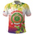 Personalized Comoros Polo Shirt Coat Of Arms Mix Ylang Ylang Flower - Wonder Print Shop