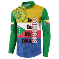 Comoros Is In My DNA Button Sweatshirt Udzima wa Komori - African Paisley Pattern - Wonder Print Shop