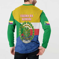 Comoros Is In My DNA Button Sweatshirt Udzima wa Komori - African Paisley Pattern - Wonder Print Shop