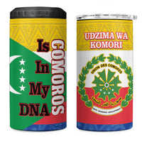 Comoros Is In My DNA 4 in 1 Can Cooler Tumbler Udzima wa Komori - African Paisley Pattern - Wonder Print Shop